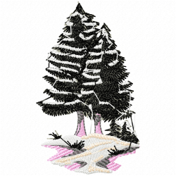 Trees Embroidery Design 10